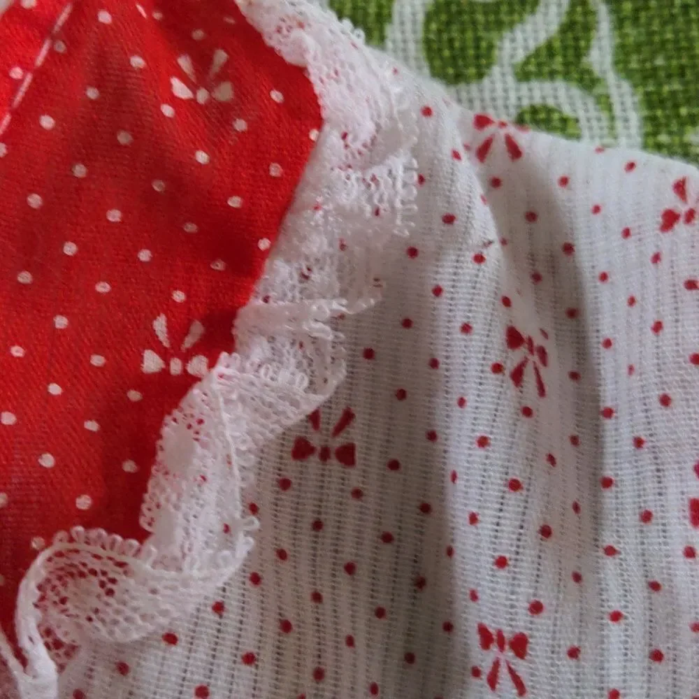 80s Vintage‎ Smocked JCPenney Toddler red & white dress